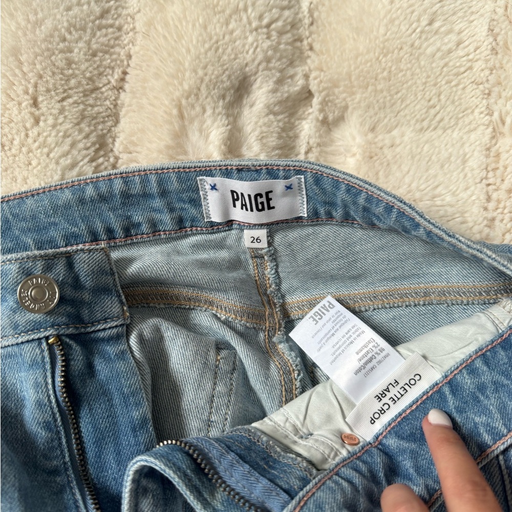 PAIGE Light Blue Ankle Jeans